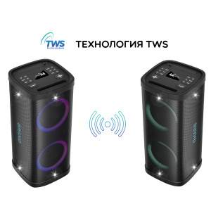 Колонка блютуз беспроводная с караоке и подсветкой 60Вт TITAVIN TI-SPF001